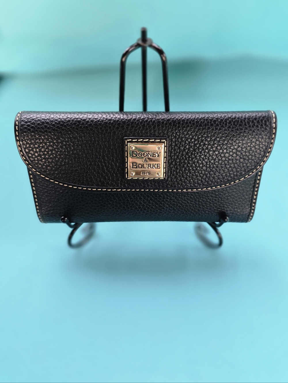 Dooney & Bourke Black Pebbled Leather Wallet